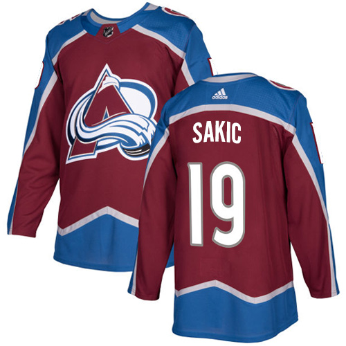 Adidas Colorado Avalanche 19 Joe Sakic Burgundy Home Authentic Stitched Youth NHL Jersey
